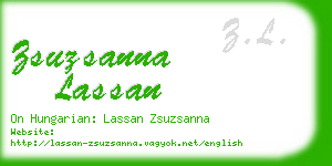 zsuzsanna lassan business card